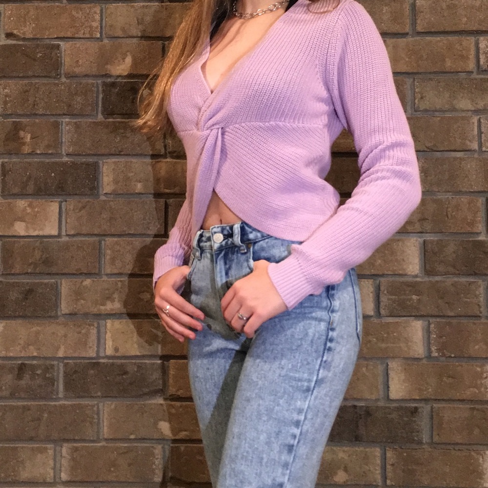 material girl purple sweater